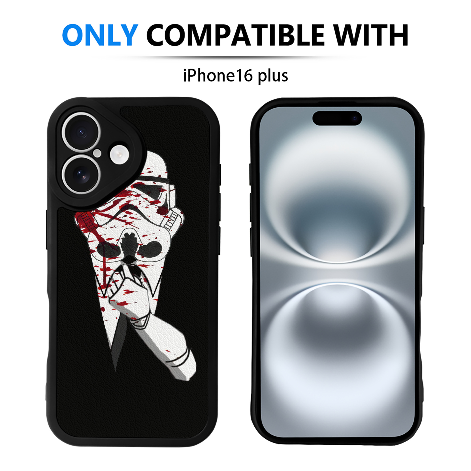 （画像用） スター・ウォーズ Star Wars 【iPhone 16シリーズ対応】シリコンスマホケース（レザー調） 材質：シリコン
